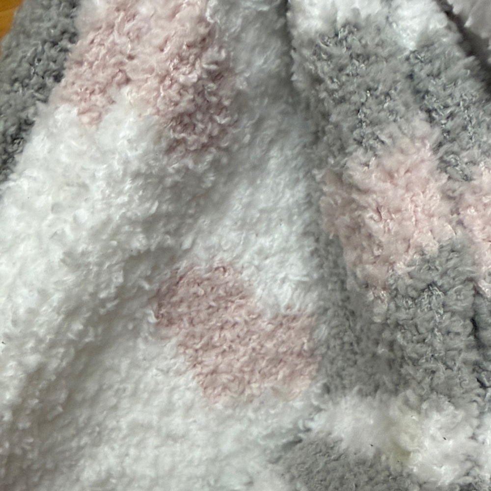 Rae Dunn Pink and Gray Heart Women's Socks - Picture 5 of 10